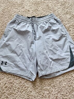 Under Armour Light Gray Athletic Training Shorts